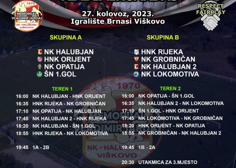 Mlađi pioniri Škole nogometa 1. gol pobjednici 52. Memorijala Vladimir Jardas u Viškovu