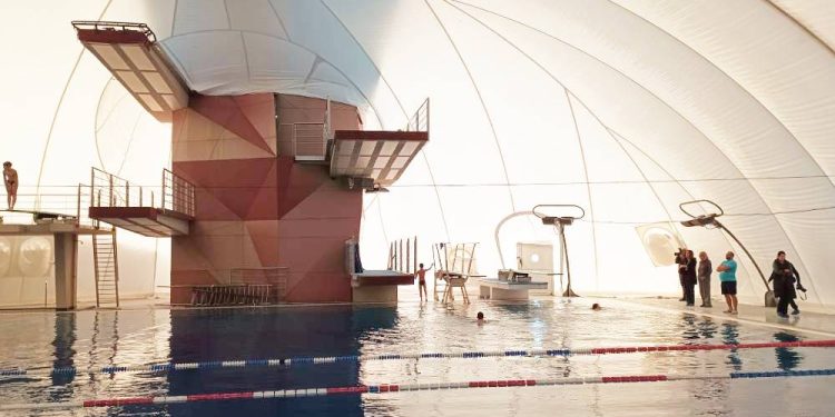 Postavljen novi balon iznad bazena za skokove u vodi na Kantridi