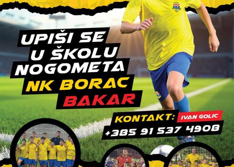 NK Borac Bakar otvorio upise u Školu nogometa