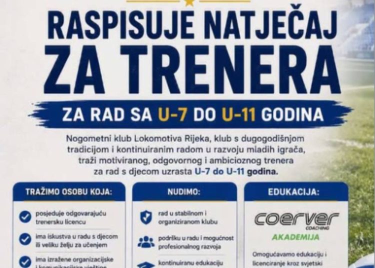 NK Lokomotiva traži trenera za mlađe uzraste